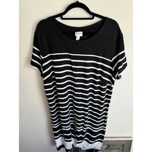 Ava and Viv black and white striped tshirt dress